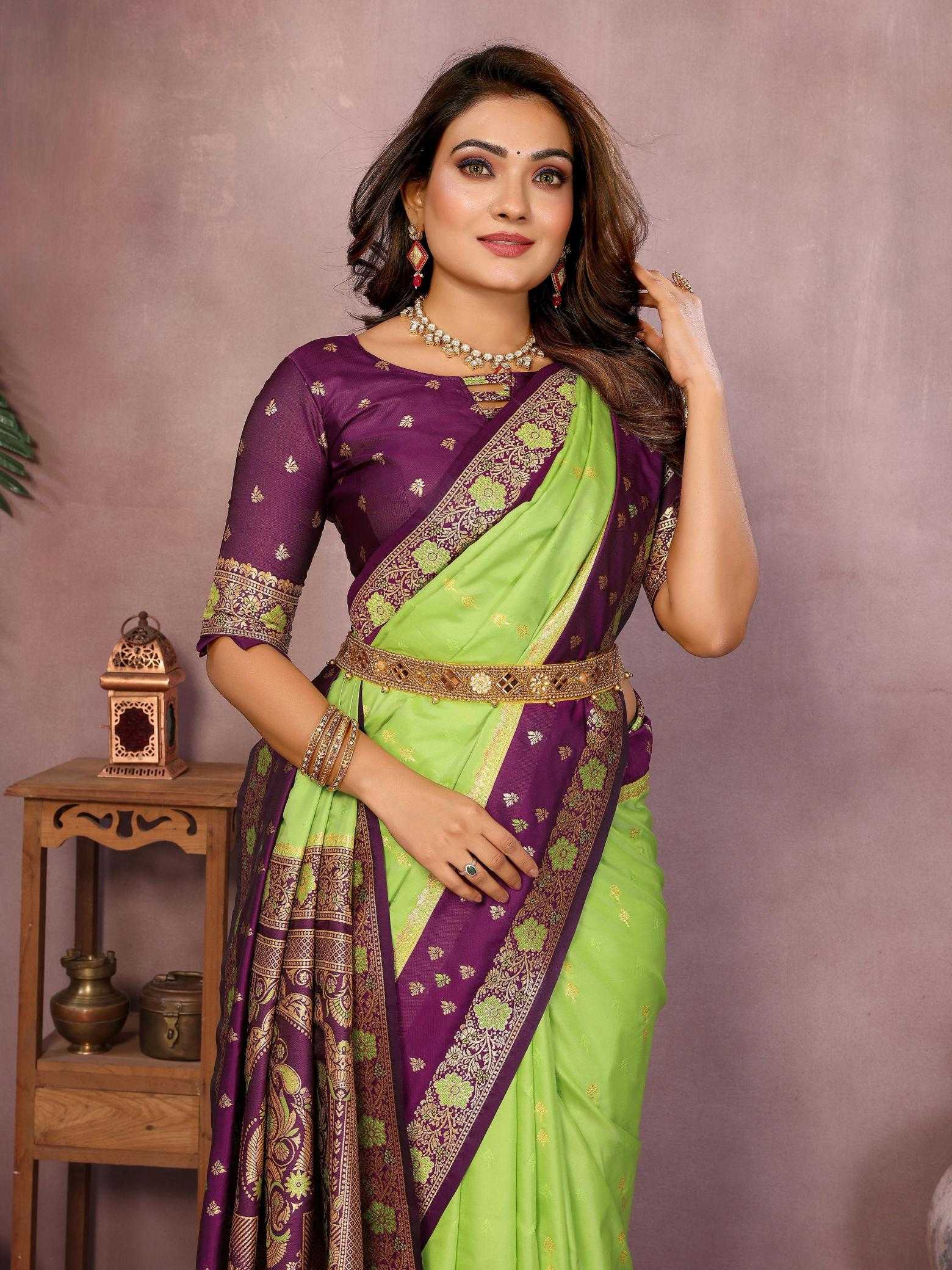 Ynf Handloom Silk RIN183 SARANGI Silk Sarees Wholesale Handloom Sarees Zari Border Silk Sarees Kalamkari Silk Sarees Manufacturer