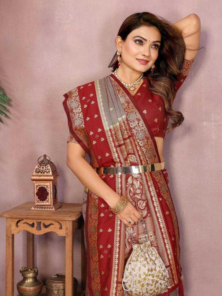 Ynf Handloom Silk RIN183 SARANGI Silk Sarees Wholesale Handloom Sarees Zari Border Silk Sarees Kalamkari Silk Sarees Manufacturer
