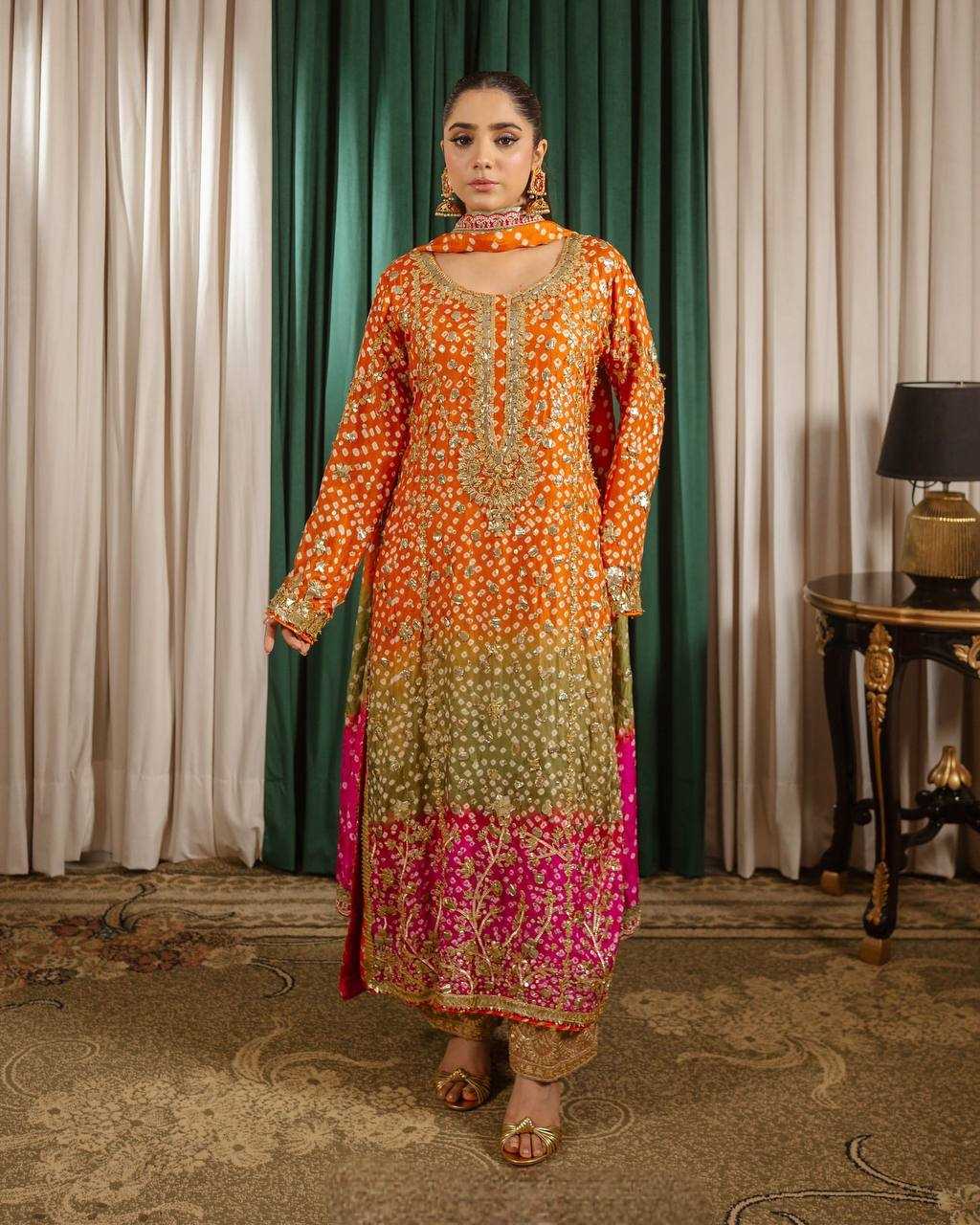 Ynf Heavy Chinnon Silk KESH159 610 Suits & Dresses Wedding Collections Festive Collections Wholesale Embroidery Suits Palazzo Suit Ladies Silk Suit Manufacturer