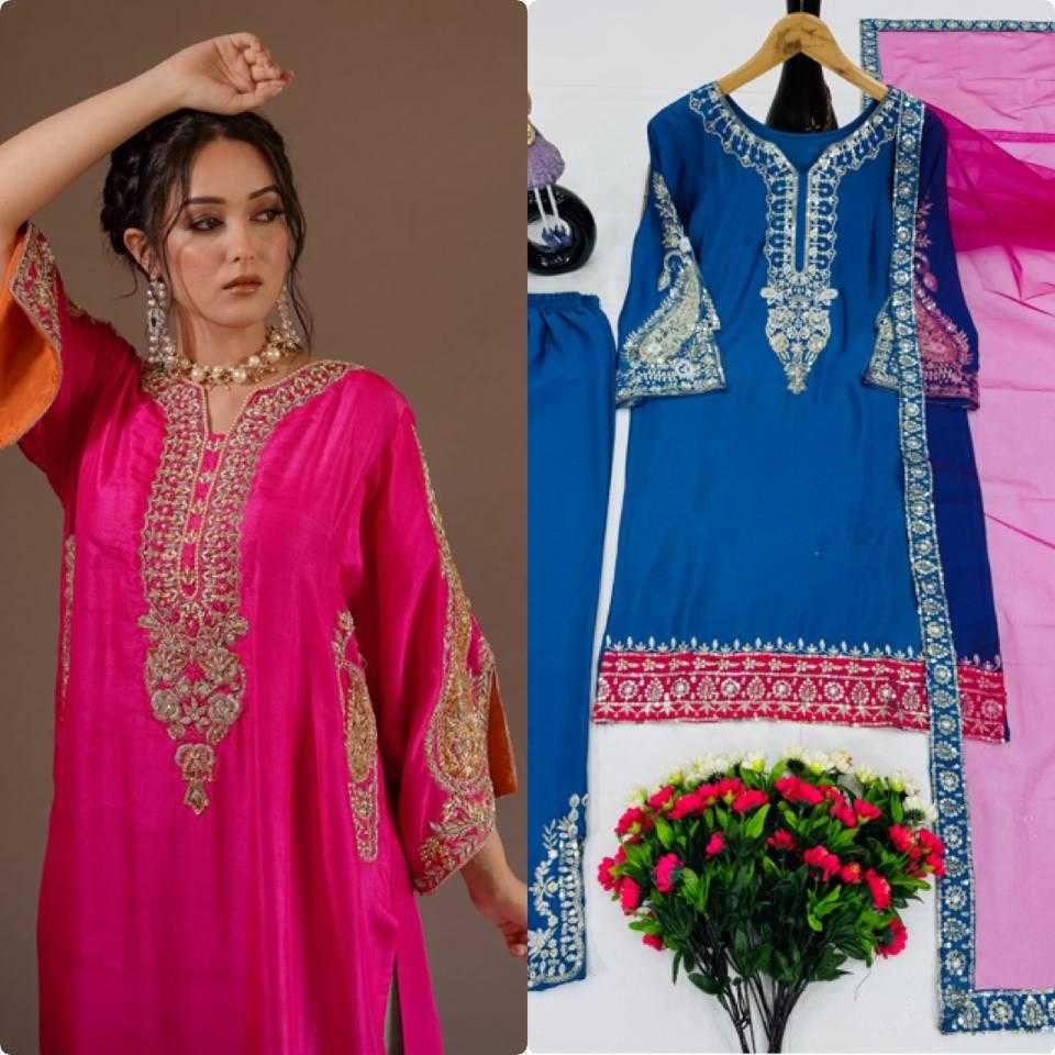 Ynf Heavy Chinnon Silk KESH512 1664 Suits & Dresses Wholesale Ladies Suits Palazzo Suit Embroidered Suits Manufacturer