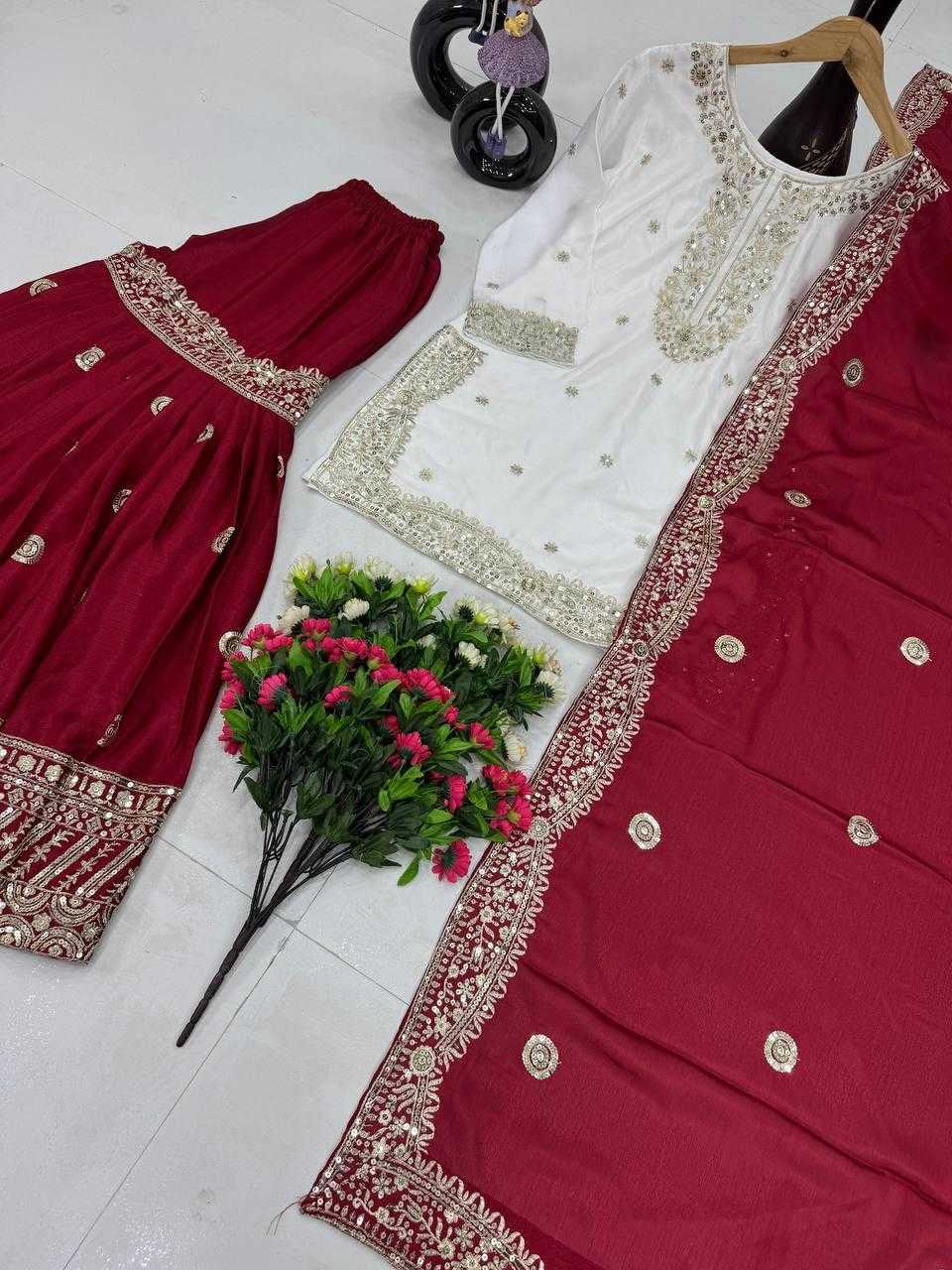 Ynf Heavy Chinnon Silk KESH512 1667 Suits & Dresses Wholesale Ladies Suits Sharara Salwar Suits Embroidery Suits Manufacturer