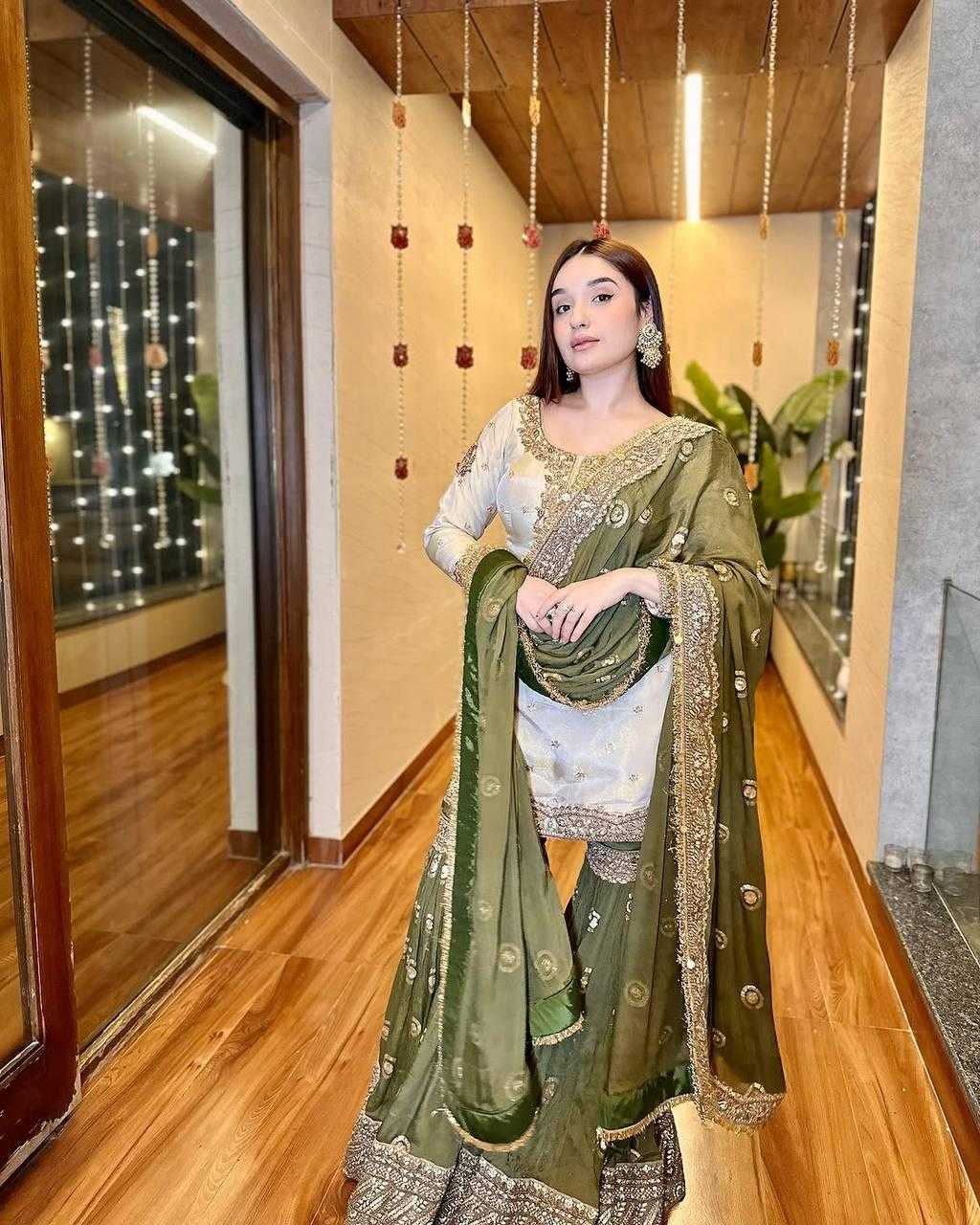 Ynf Heavy Chinnon Silk KESH512 1667 Suits & Dresses Wholesale Ladies Suits Sharara Salwar Suits Embroidery Suits Manufacturer