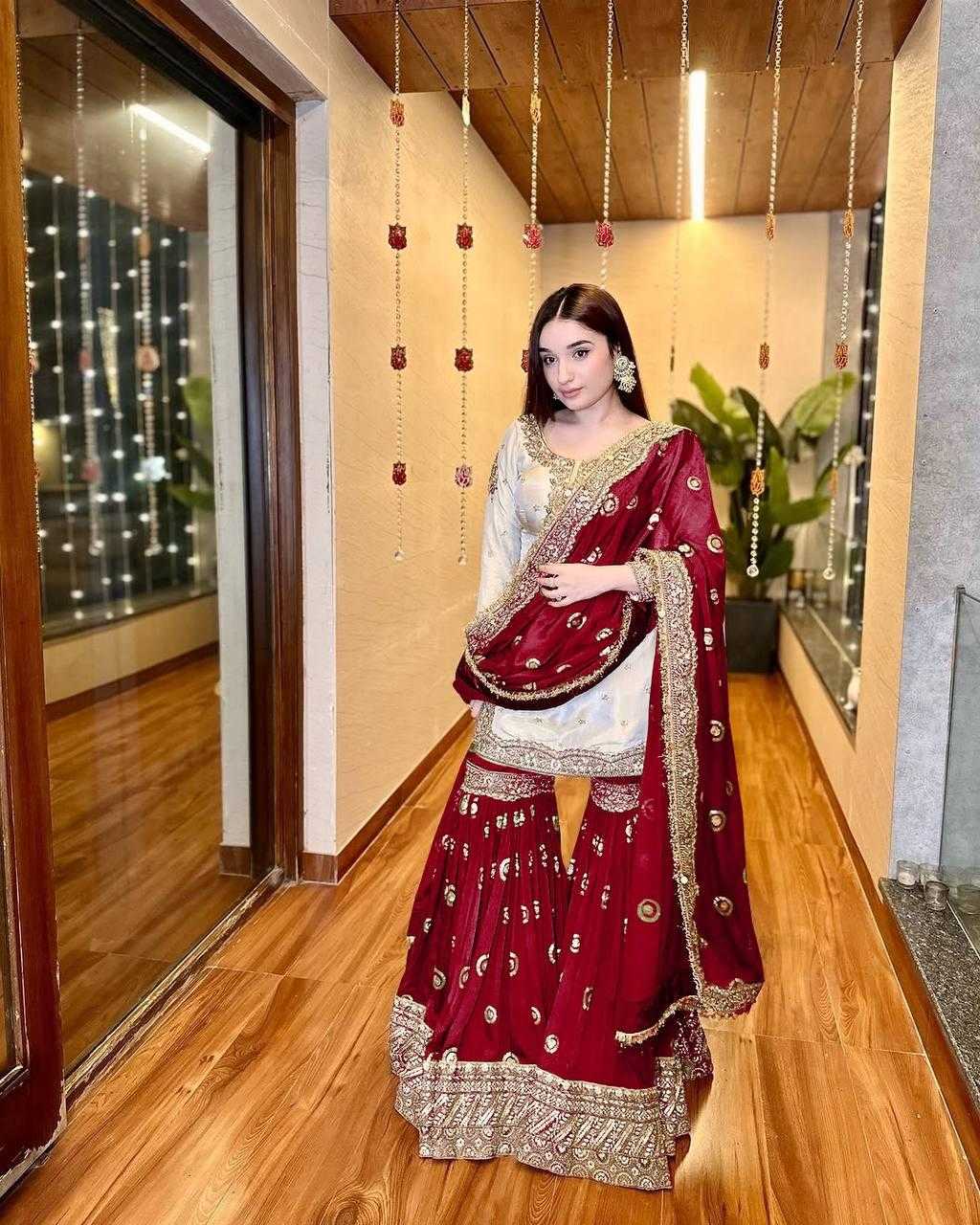Ynf Heavy Chinnon Silk KESH512 1667 Suits & Dresses Wholesale Ladies Suits Sharara Salwar Suits Embroidery Suits Manufacturer