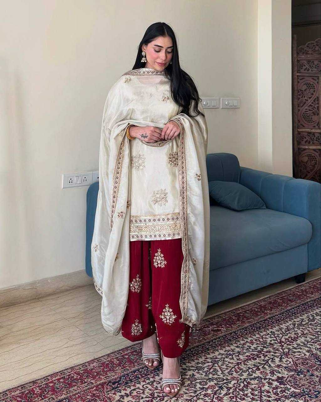 Ynf Heavy Chinnon Silk KESH523 265 Suits & Dresses Wedding Collections Festive Collections Wholesale Ladies Silk Suit Designer Suits Embroidered Suits Manufacturer