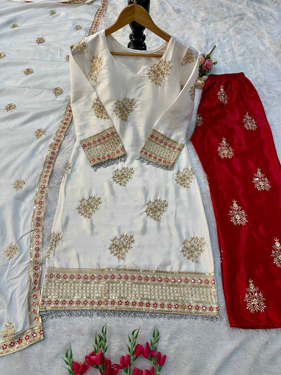 Ynf Heavy Chinnon Silk KESH523 265 Suits & Dresses Wedding Collections Festive Collections Wholesale Ladies Silk Suit Designer Suits Embroidered Suits Manufacturer