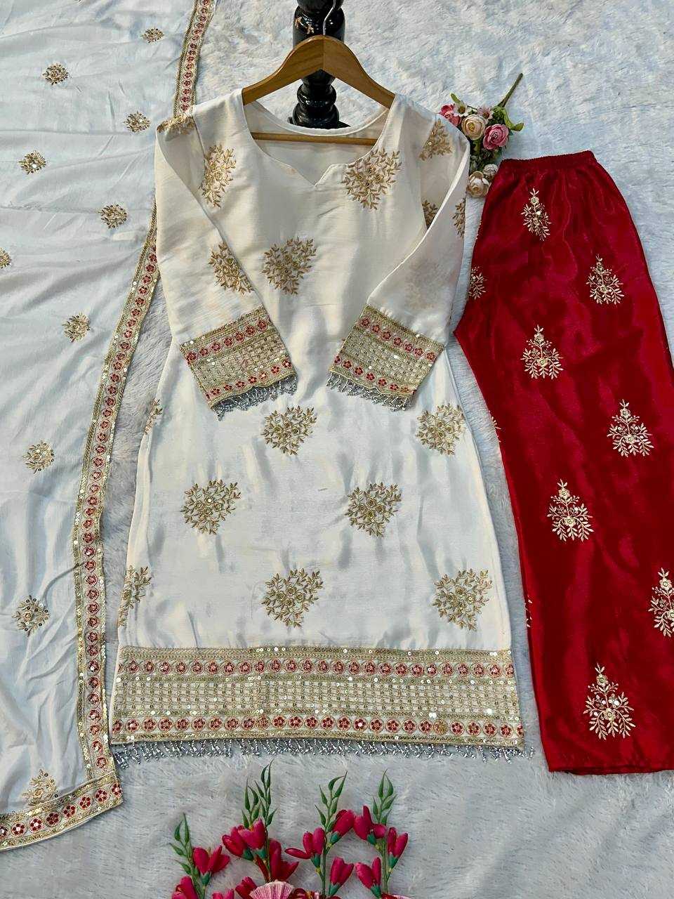 Ynf Heavy Chinnon Silk KESH523 265 Suits & Dresses Wedding Collections Festive Collections Wholesale Ladies Silk Suit Designer Suits Embroidered Suits Manufacturer