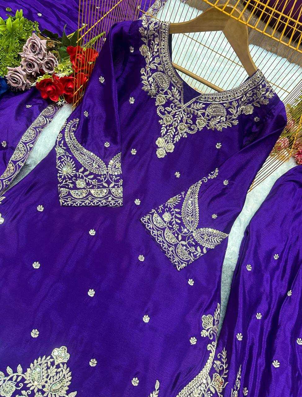 Ynf Heavy Chinnon Silk KESH523 267 Suits & Dresses Wedding Collections Festive Collections Wholesale Ladies Silk Suit Designer Suits Embroidered Suits Manufacturer