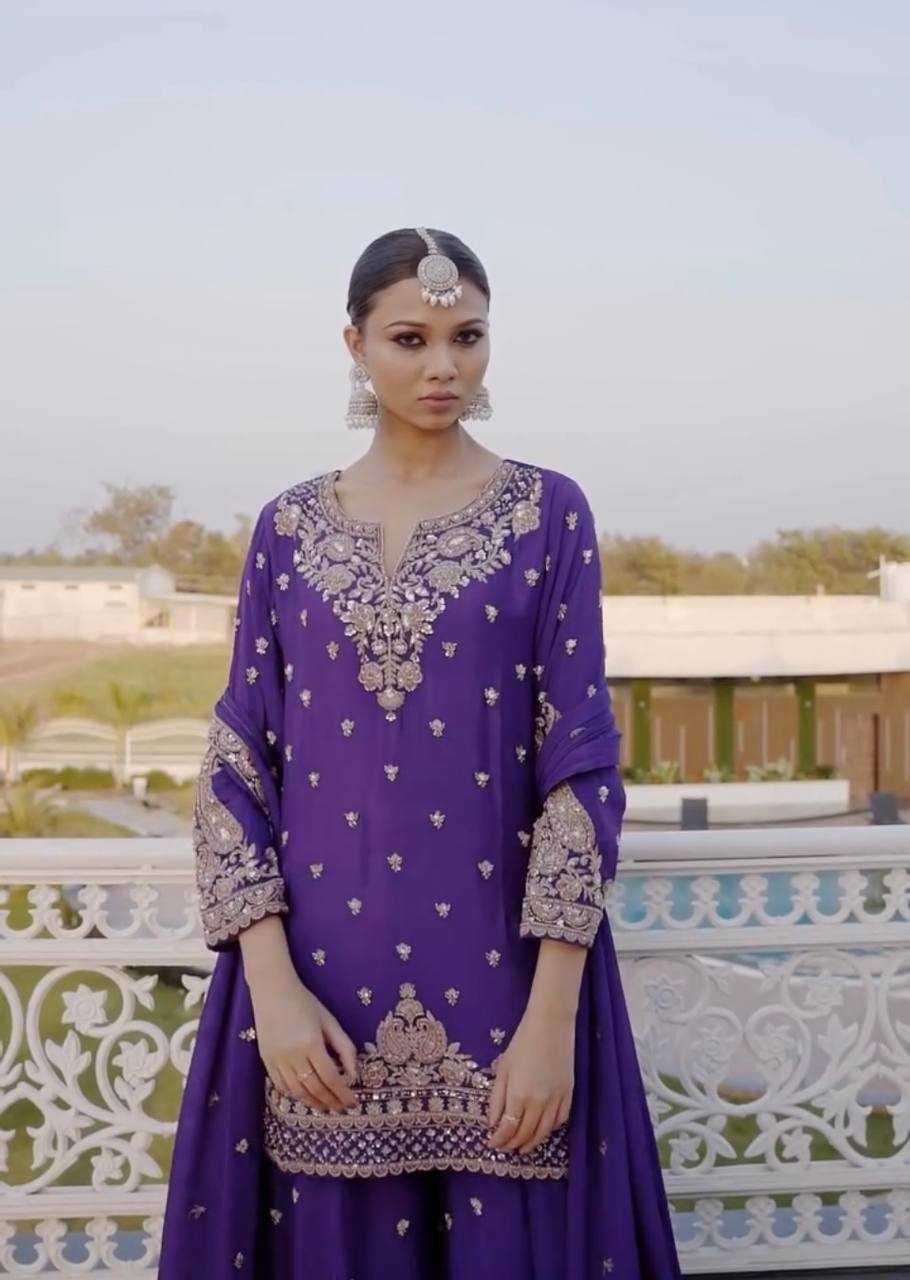Ynf Heavy Chinnon Silk KESH523 267 Suits & Dresses Wedding Collections Festive Collections Wholesale Ladies Silk Suit Designer Suits Embroidered Suits Manufacturer