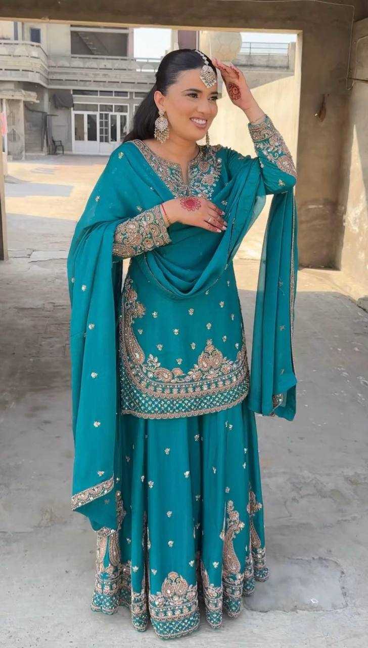 Ynf Heavy Chinnon Silk KESH523 267 Suits & Dresses Wedding Collections Festive Collections Wholesale Ladies Silk Suit Designer Suits Embroidered Suits Manufacturer