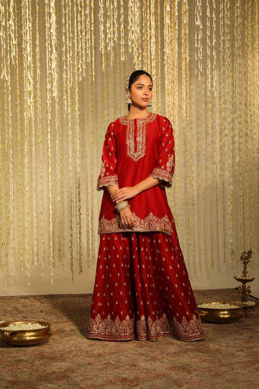 Ynf Heavy Chinnon Silk KESH523 279 Suits & Dresses Wedding Collections Festive Collections Wholesale Ladies Silk Suit Embroidered Suits Wedding Outfits Manufacturer