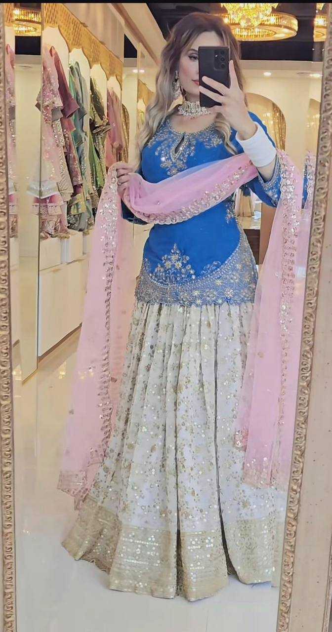 Ynf Heavy Chinnon Silk KESH523 282 Suits & Dresses Wedding Collections Festive Collections Wholesale Embroidery Suits Ladies Silk Suit Designer Suits Manufacturer