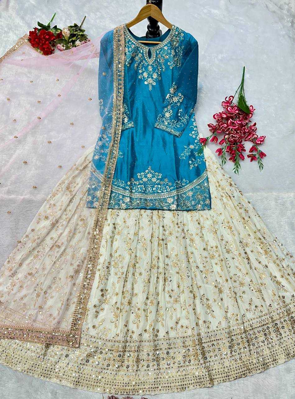 Ynf Heavy Chinnon Silk KESH523 282 Suits & Dresses Wedding Collections Festive Collections Wholesale Embroidery Suits Ladies Silk Suit Designer Suits Manufacturer