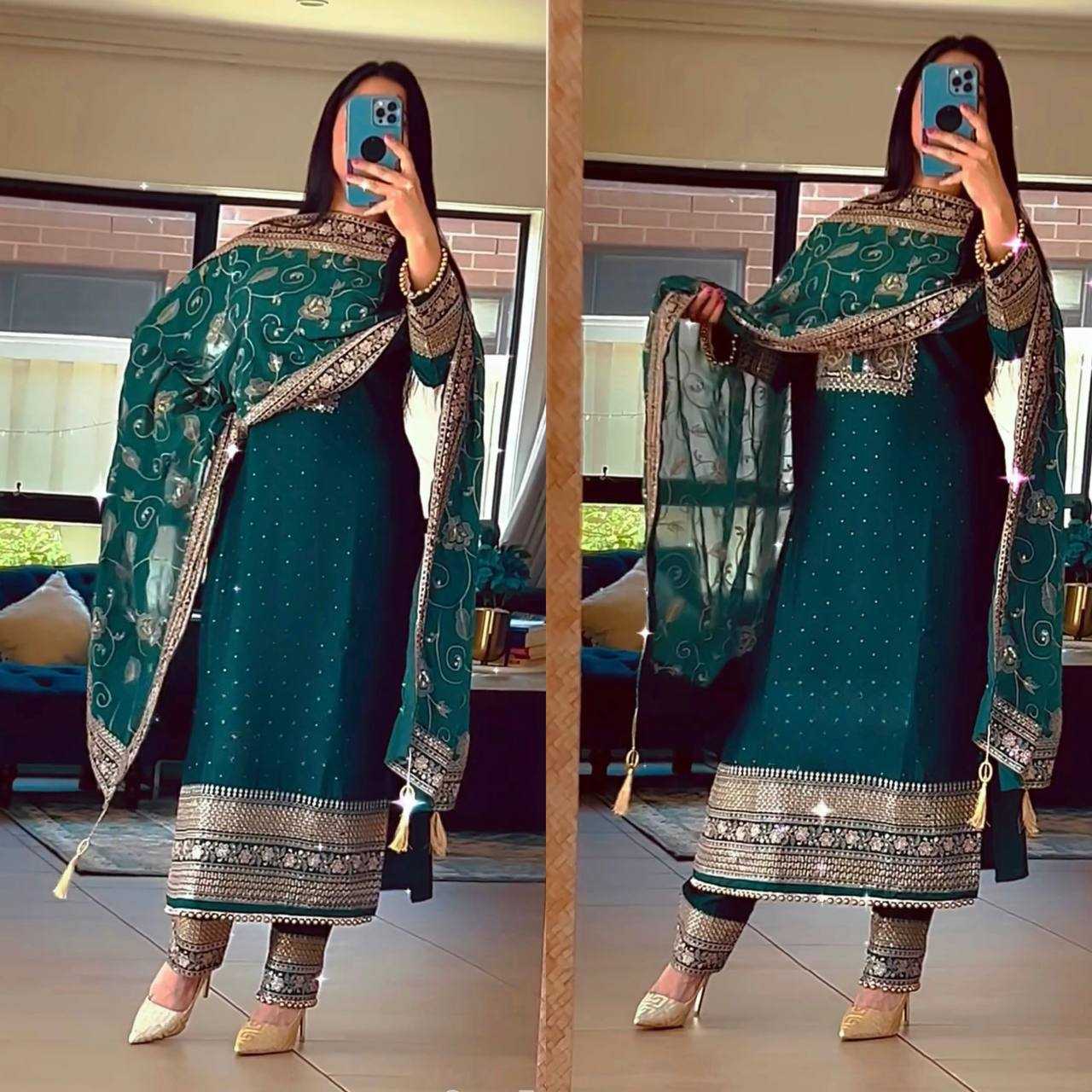 Ynf Heavy Chinnon Silk KESH528 422 Suits & Dresses Islamic Clothing Festive Collections Wholesale Pakistani Suits Embroidery Suits Ladies Silk Suit Manufacturer