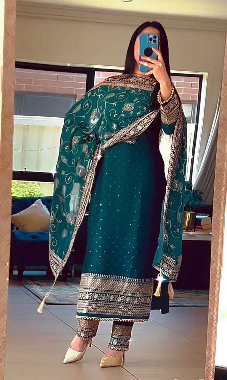 Ynf Heavy Chinnon Silk KESH528 422 Suits & Dresses Islamic Clothing Festive Collections Wholesale Pakistani Suits Embroidery Suits Ladies Silk Suit Manufacturer