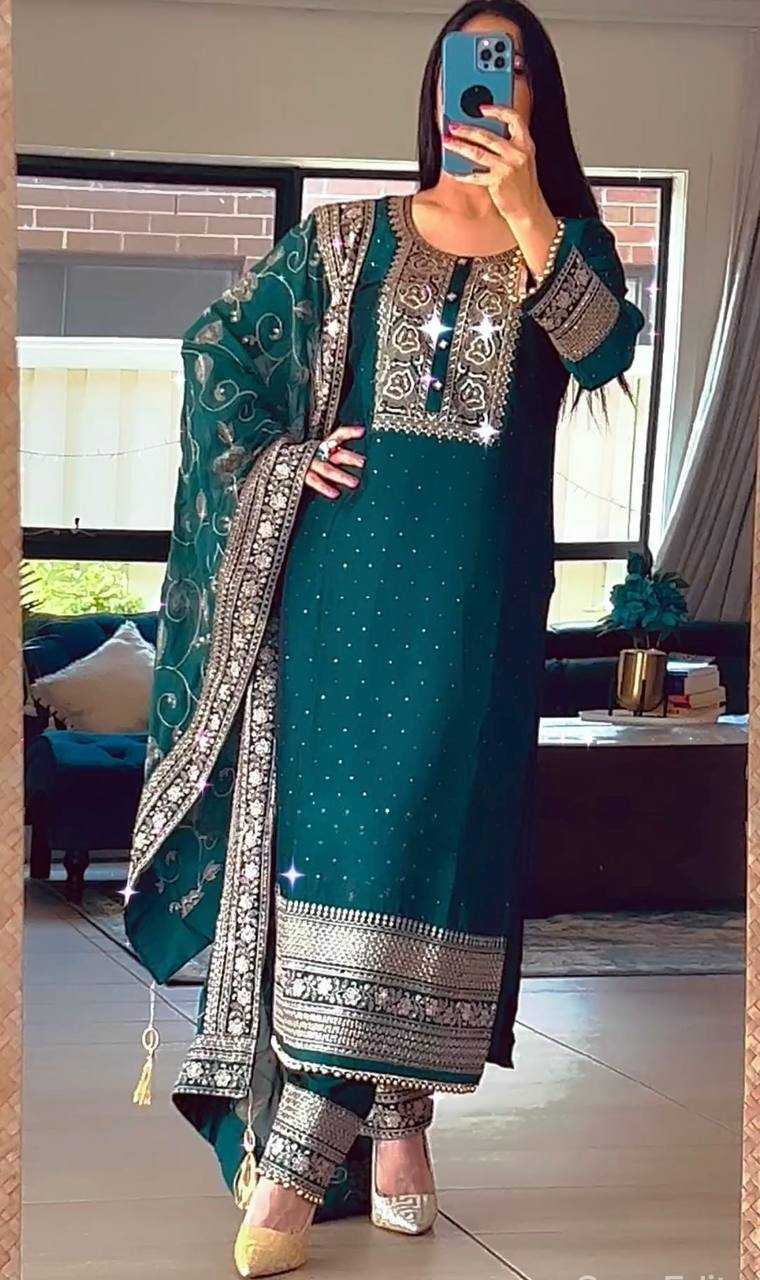 Ynf Heavy Chinnon Silk KESH528 422 Suits & Dresses Islamic Clothing Festive Collections Wholesale Pakistani Suits Embroidery Suits Ladies Silk Suit Manufacturer
