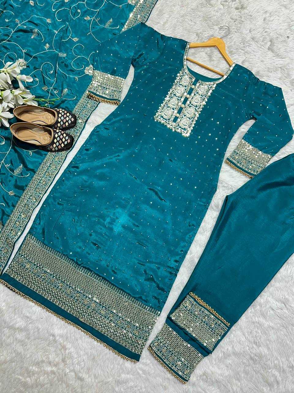 Ynf Heavy Chinnon Silk KESH528 422 Suits & Dresses Islamic Clothing Festive Collections Wholesale Pakistani Suits Embroidery Suits Ladies Silk Suit Manufacturer