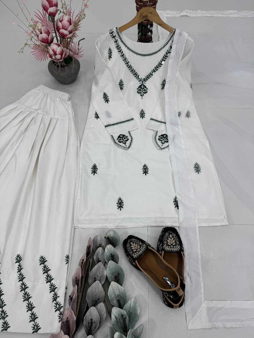 Ynf Heavy Crepe KESH512 1690 Suits & Dresses Wholesale Ladies Suits Embroidery Suits Palazzo Suit Manufacturer