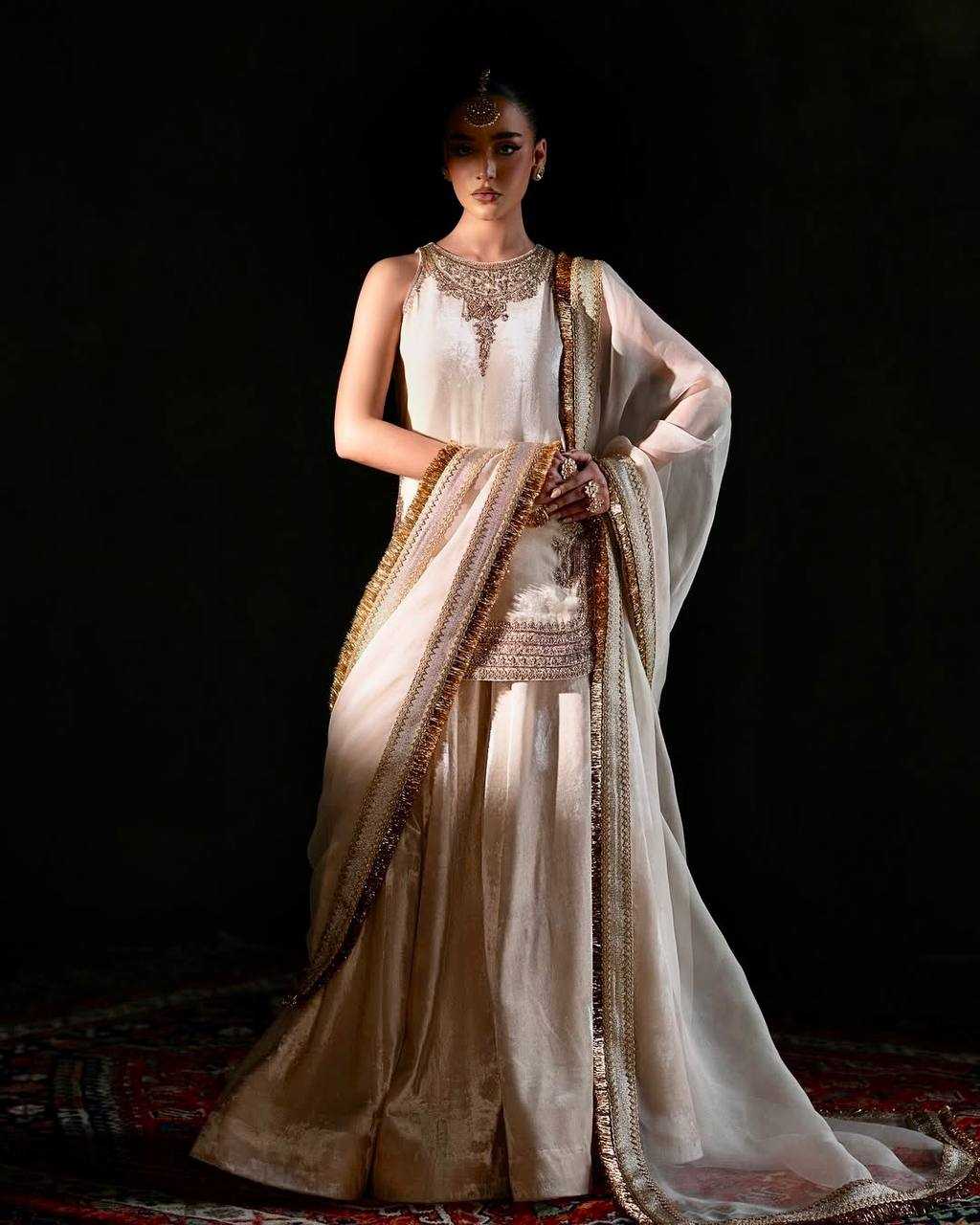 Ynf Heavy Crepe KESH512 1693 Suits & Dresses Wedding Collections Festive Collections Wholesale Embroidery Suits Palazzo Suit Designer Suits Manufacturer