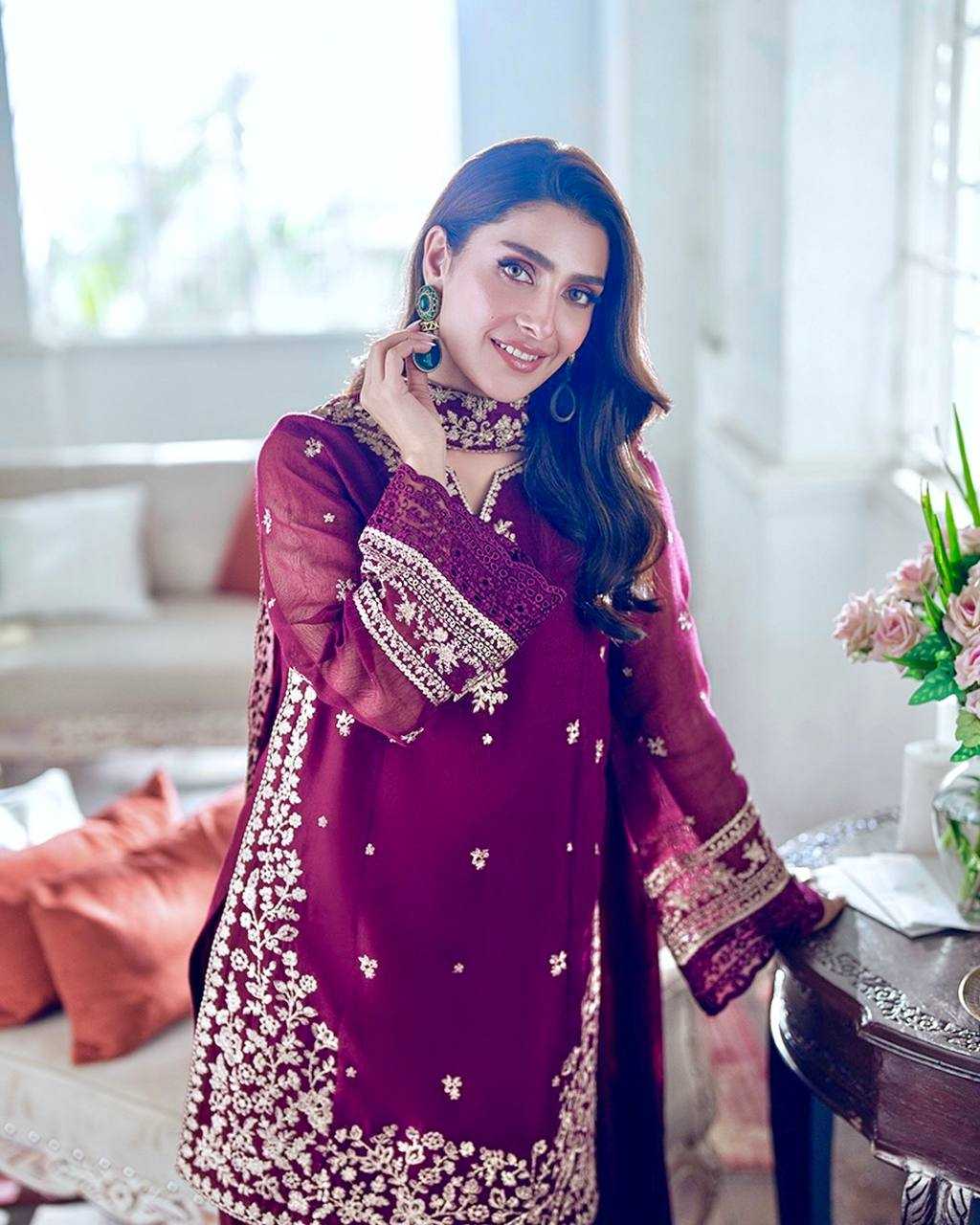 Ynf Heavy Crepe KESH512 1698 Suits & Dresses Islamic Clothing Festive Collections Wholesale Pakistani Suits Embroidery Suits Palazzo Suit Manufacturer