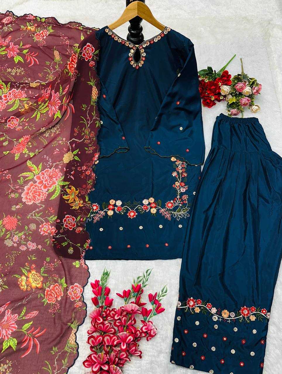 Ynf Heavy Crepe KESH523 280 Suits & Dresses Wedding Collections Festive Collections Wholesale Embroidery Suits Designer Suits Wedding Outfits Manufacturer