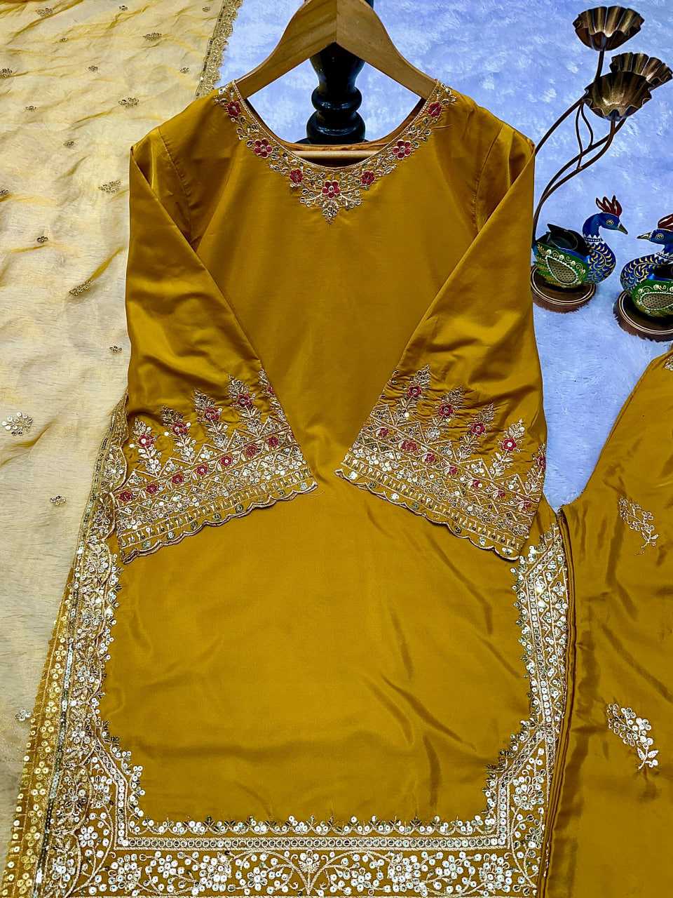Ynf Heavy Crepe KESH523 291 Suits & Dresses Wedding Collections Festive Collections Wholesale Palazzo Suit Designer Suits Embroidered Suits Manufacturer