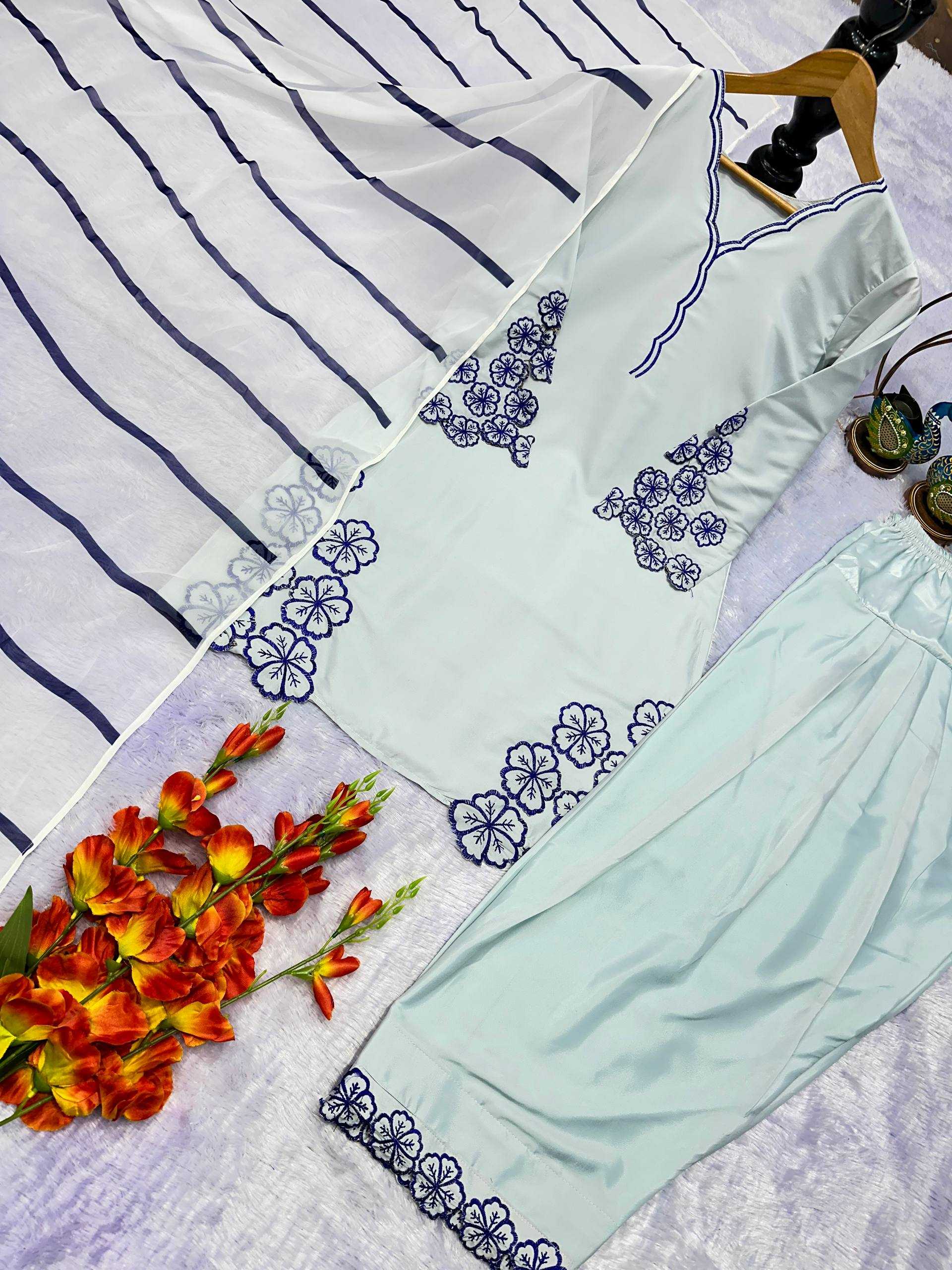 Ynf Heavy Crepe KESH523 292 Suits & Dresses Wedding Collections Festive Collections Wholesale Embroidery Suits Party wear suits Designer Suits Manufacturer