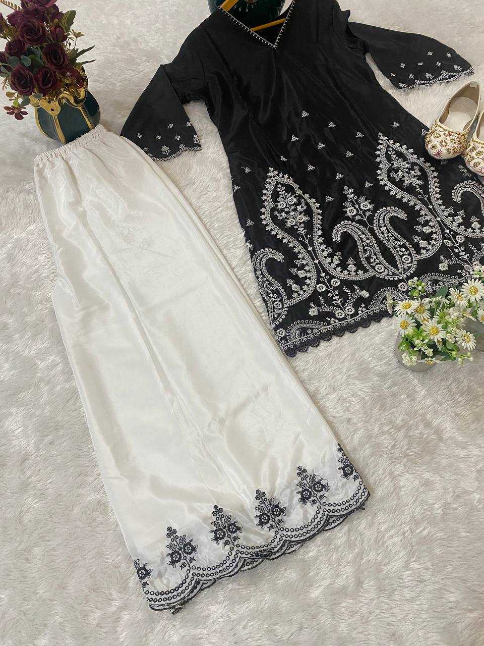 Ynf Heavy Crepe KESH526 100 Kurti Western Wears Festive Collections Wholesale Festive Kurtis Kurtis With Bottom Embroidered Kurtis Manufacturer