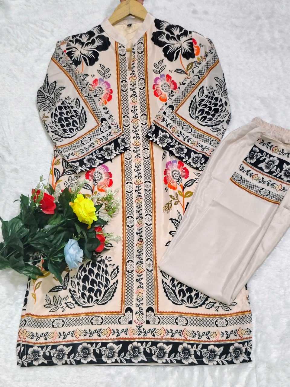 Ynf Heavy Crepe RIN129 034 Western Wears Wholesale Co-ord Set Manufacturer
