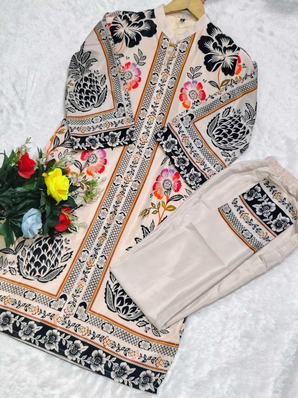 Ynf Heavy Crepe RIN129 034 Western Wears Wholesale Co-ord Set Manufacturer