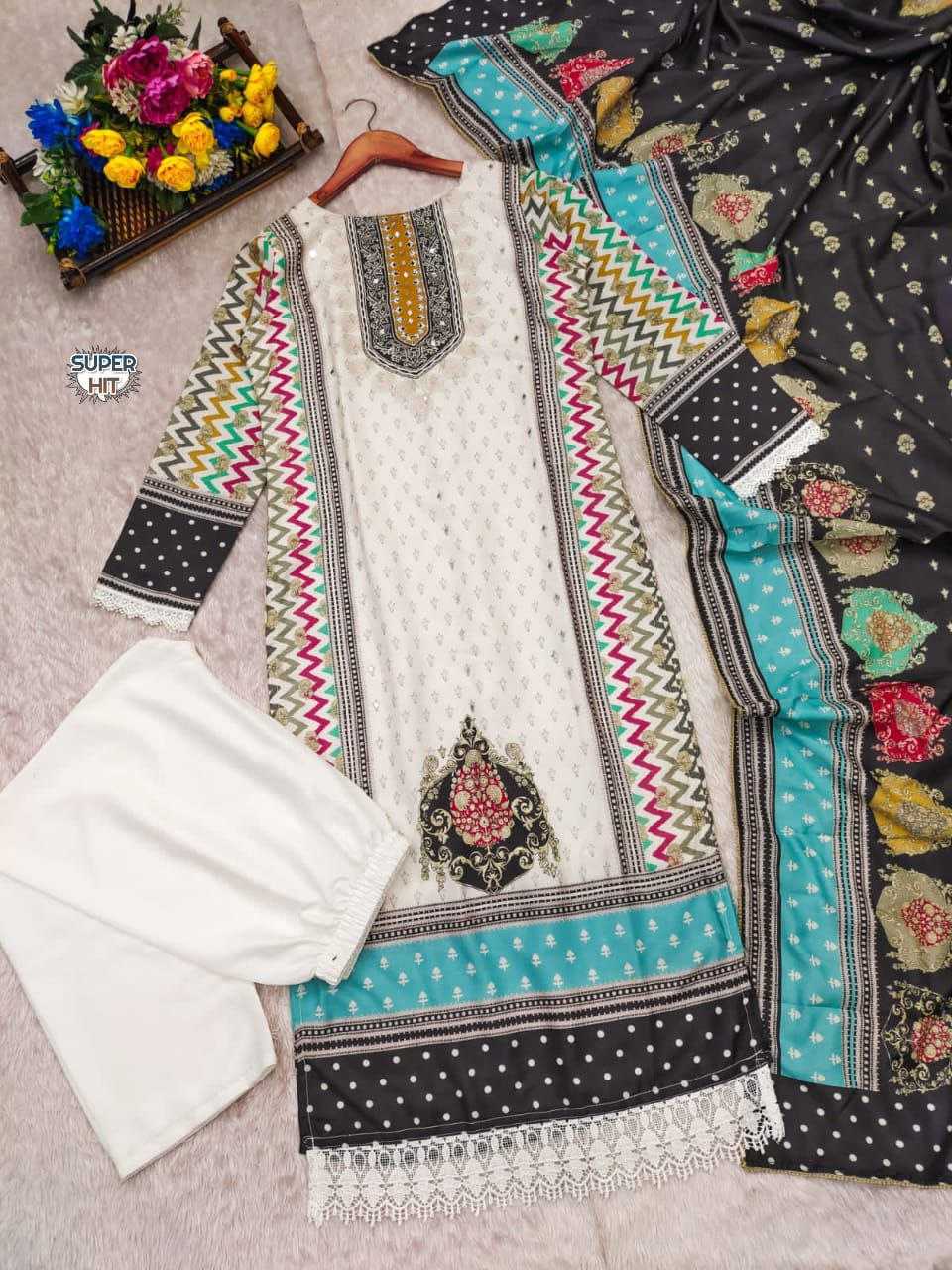 Ynf Heavy Maslin Cotton KESH536 Cotton Collection Suits & Dresses Wholesale Printed Suits Cotton Suits White Salwar Suit Manufacturer