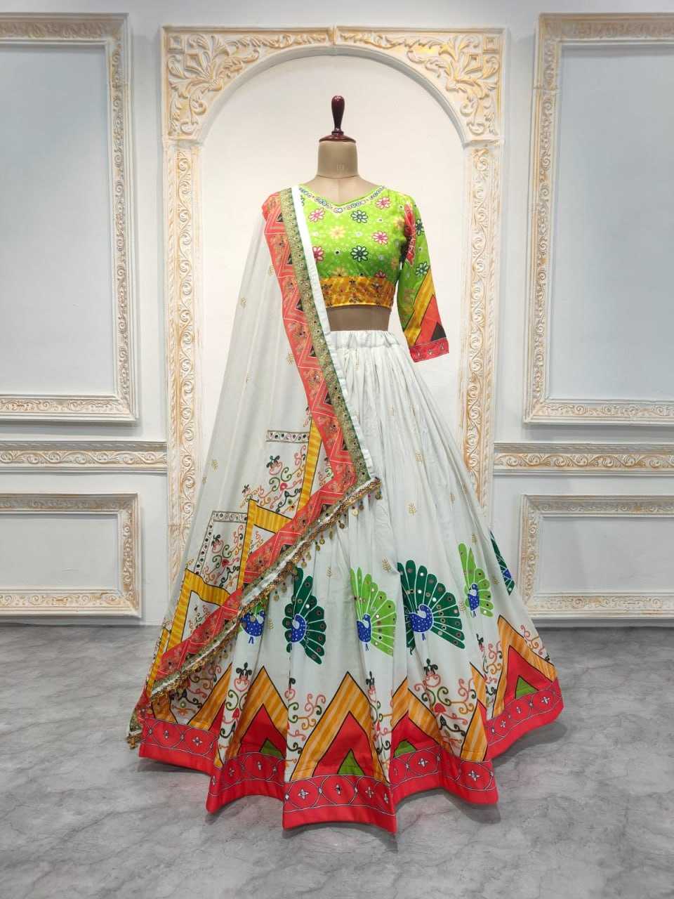 Ynf Heavy Maslin Cotton RIN207 1553 Festive Collections Wholesale Navratri Chaniya Choli Manufacturer