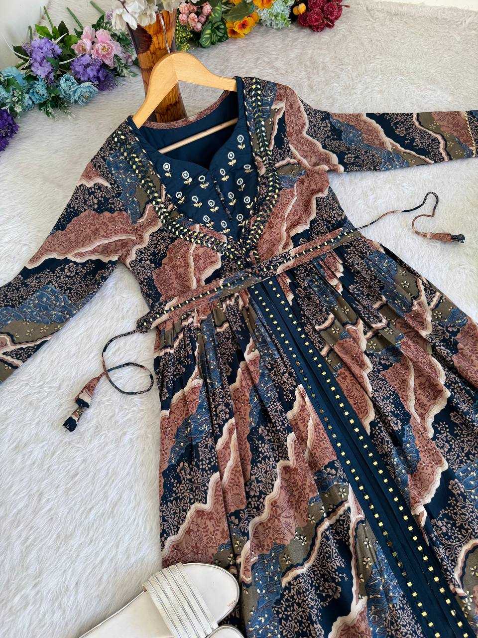 Ynf Heavy Rayon KESH513 434 Gowns Wholesale Fancy Gowns Embroidery Gowns Designer Gowns Manufacturer