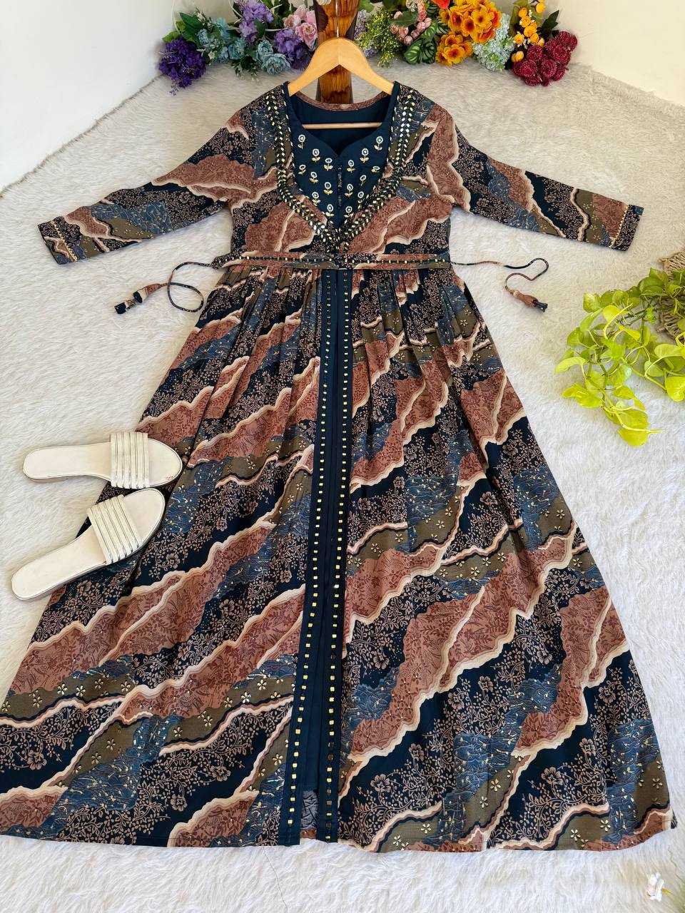 Ynf Heavy Rayon KESH513 434 Gowns Wholesale Fancy Gowns Embroidery Gowns Designer Gowns Manufacturer