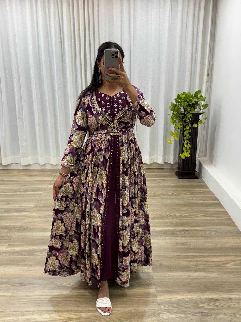 Ynf Heavy Rayon KESH513 435 Gowns Wholesale Fancy Gowns Embroidery Gowns Designer Gowns Manufacturer