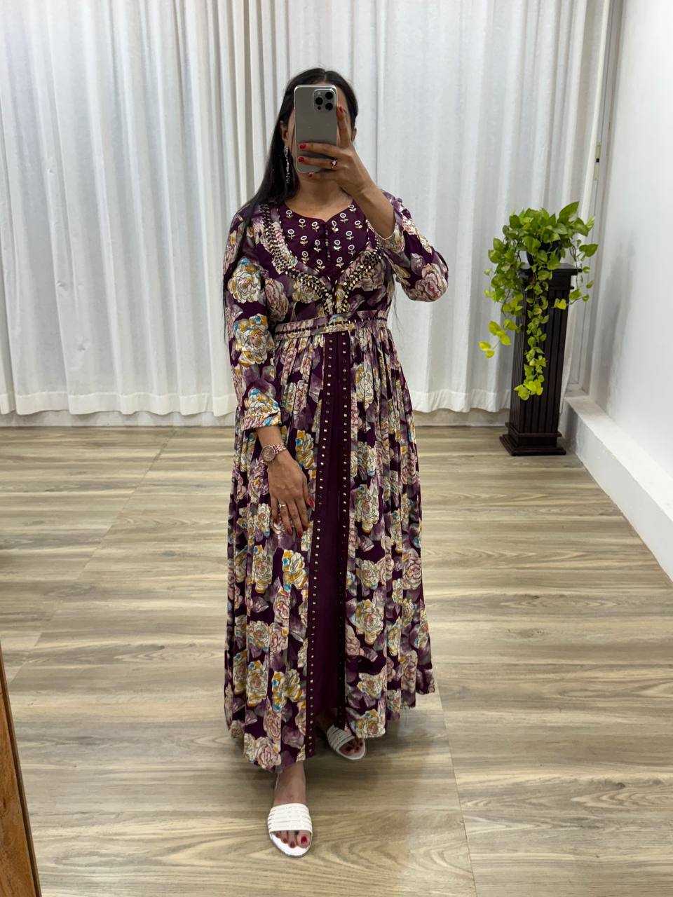 Ynf Heavy Rayon KESH513 435 Gowns Wholesale Fancy Gowns Embroidery Gowns Designer Gowns Manufacturer