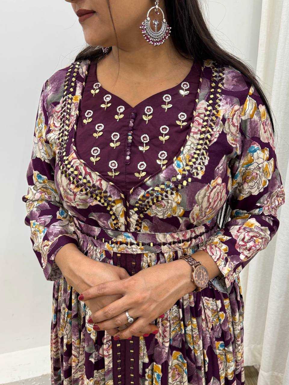 Ynf Heavy Rayon KESH513 435 Gowns Wholesale Fancy Gowns Embroidery Gowns Designer Gowns Manufacturer