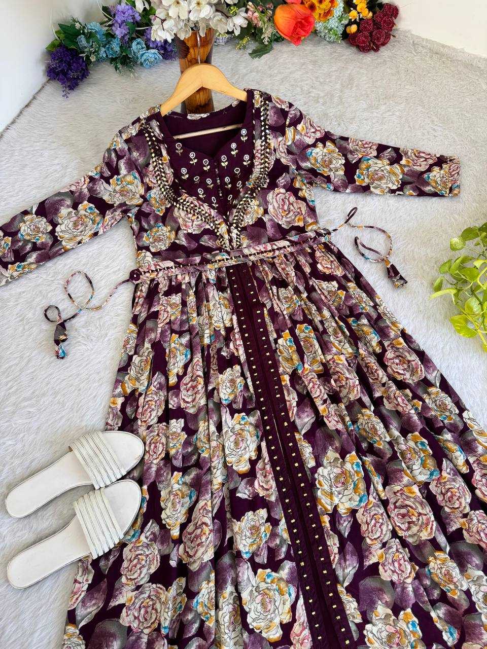 Ynf Heavy Rayon KESH513 435 Gowns Wholesale Fancy Gowns Embroidery Gowns Designer Gowns Manufacturer