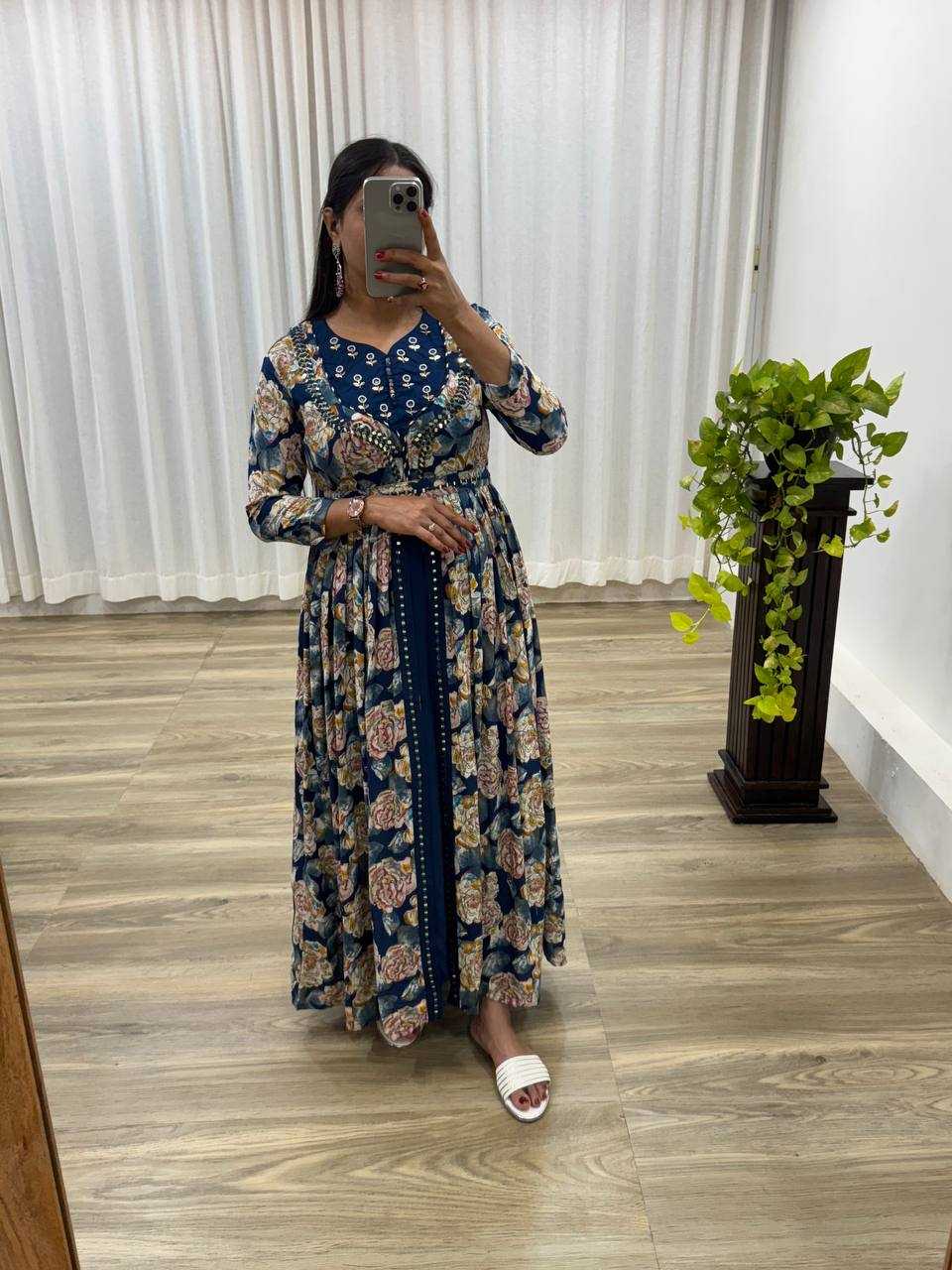 Ynf Heavy Rayon KESH513 437 Gowns Wholesale Fancy Gowns Embroidery Gowns Designer Gowns Manufacturer