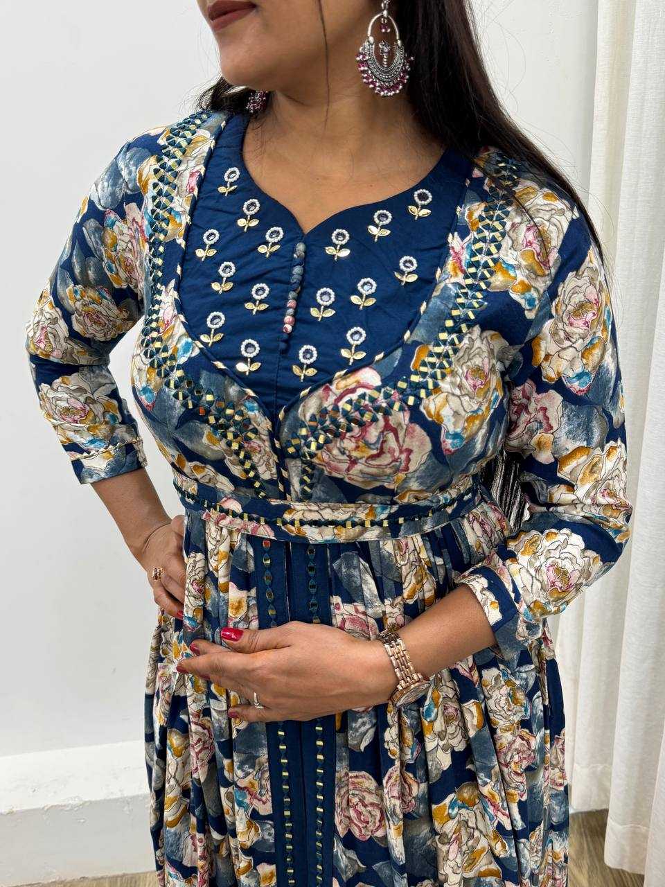 Ynf Heavy Rayon KESH513 437 Gowns Wholesale Fancy Gowns Embroidery Gowns Designer Gowns Manufacturer