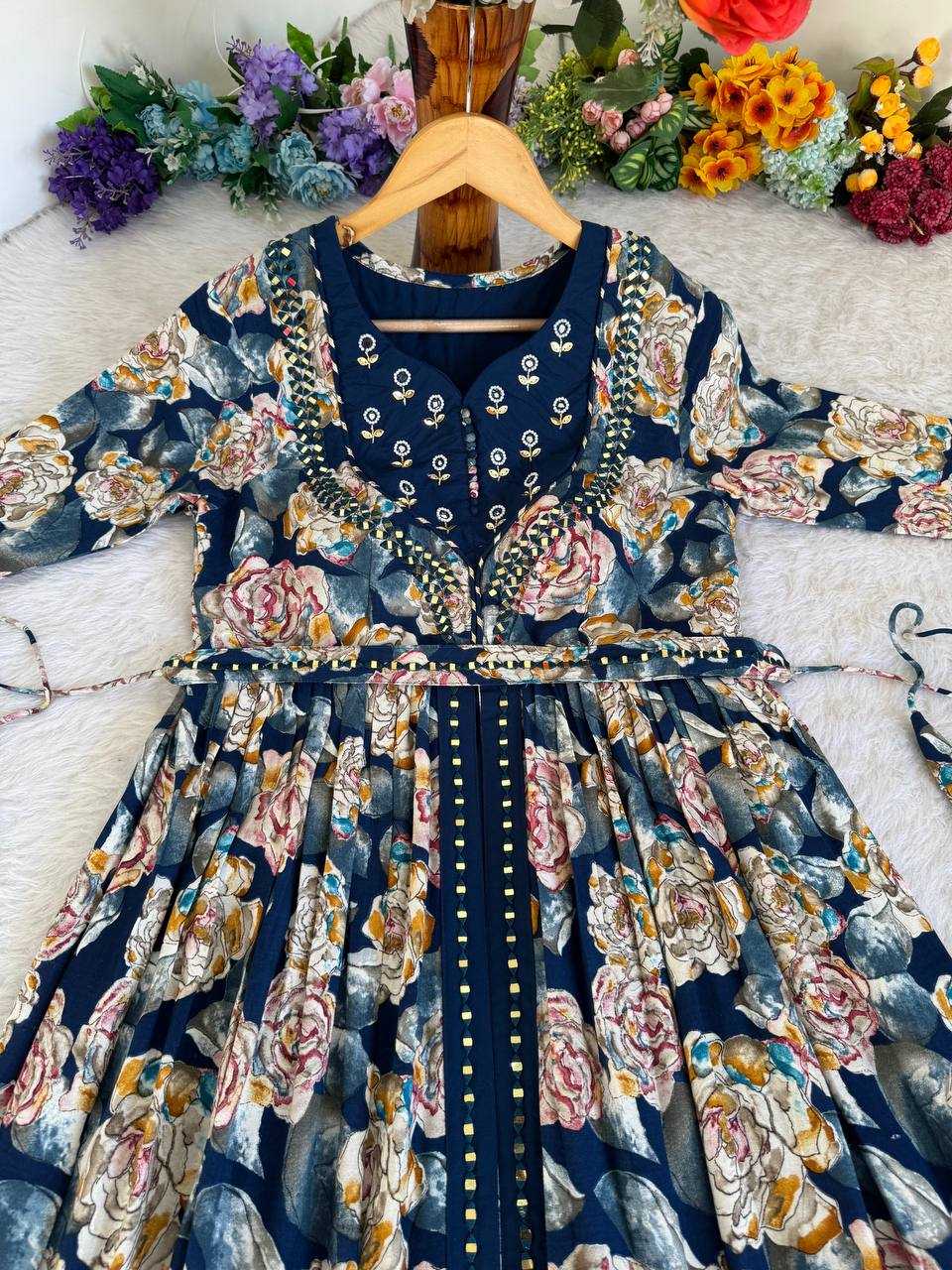 Ynf Heavy Rayon KESH513 437 Gowns Wholesale Fancy Gowns Embroidery Gowns Designer Gowns Manufacturer