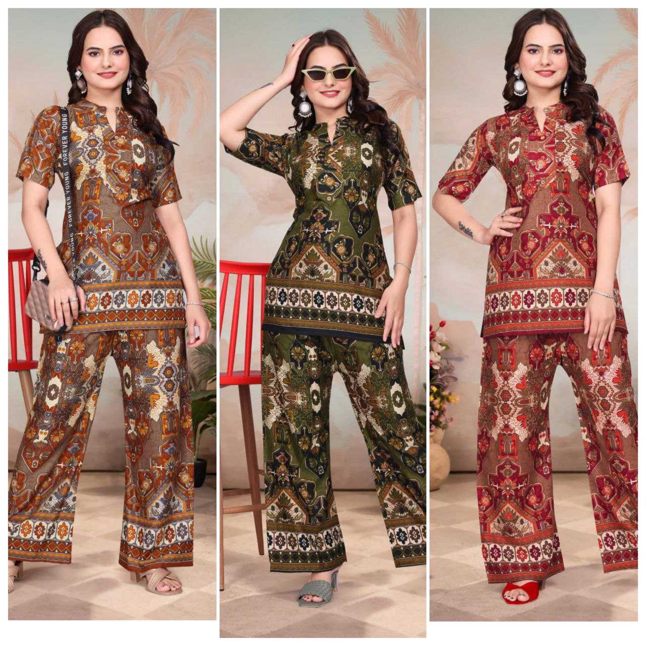 Ynf Heavy Rayon KESH517 H9 Western Wears Wholesale Co-ord Set Manufacturer