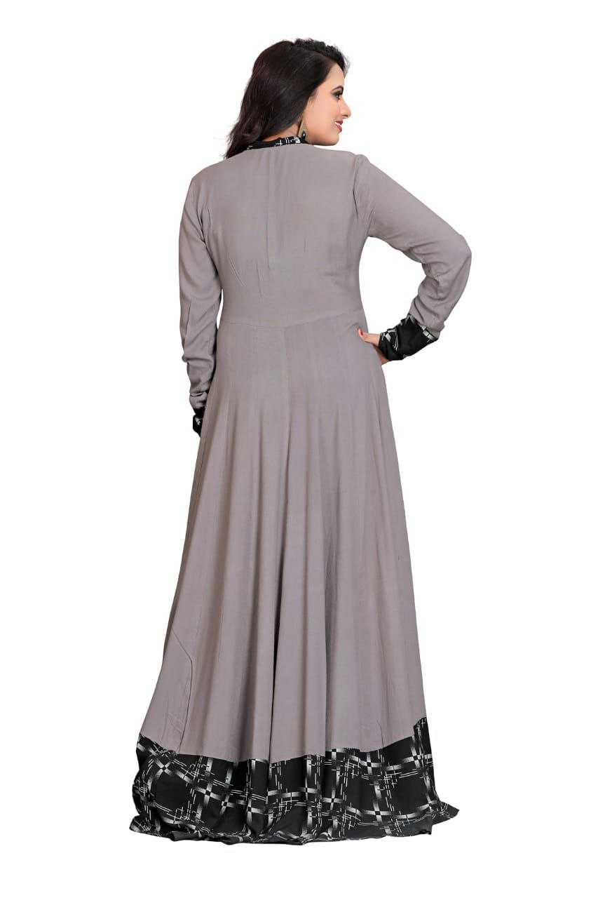 Ynf Heavy Rayon KESH559 SHIV Gowns Western Wears Festive Collections Wholesale Fancy Gowns Long Gowns Full Sleeve Gowns Manufacturer