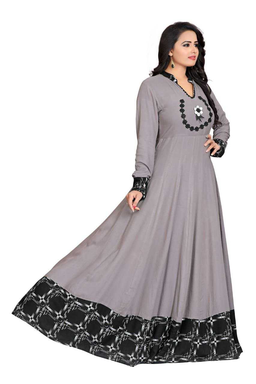 Ynf Heavy Rayon KESH559 SHIV Gowns Western Wears Festive Collections Wholesale Fancy Gowns Long Gowns Full Sleeve Gowns Manufacturer