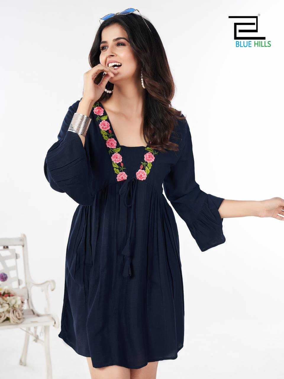 Ynf Heavy Rayon RIN125 Stylish Western Wears Wholesale One Piece Dress Manufacturer