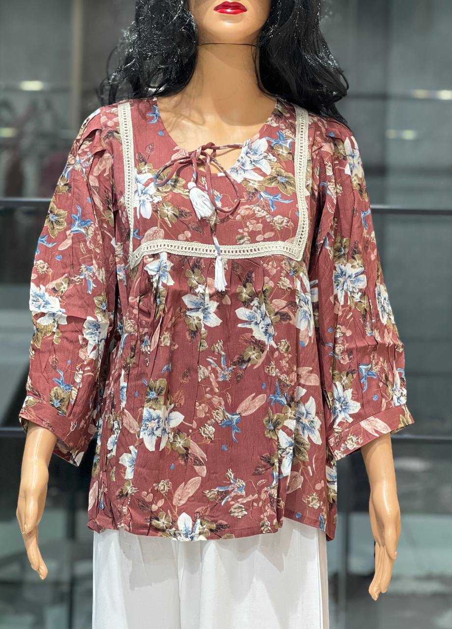 Ynf Heavy Rayon RIN125 Urvashi Western Wears Wholesale Tops Manufacturer
