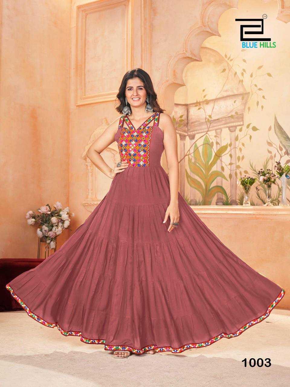 Ynf Heavy Rayon RIN125Ghumati Gowns Wholesale Embroidery Gowns Long Gowns Lace Gowns Manufacturer