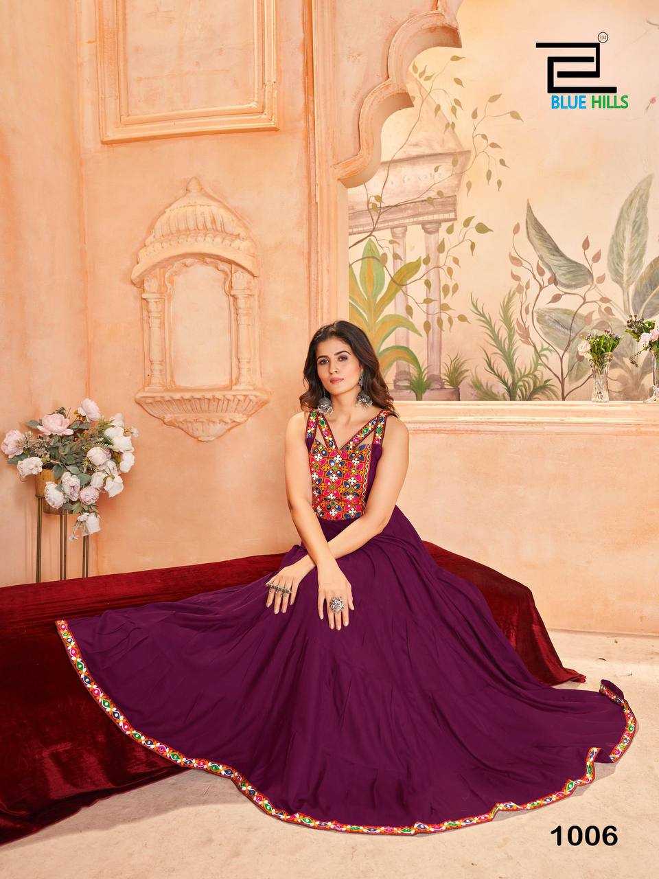 Ynf Heavy Rayon RIN125Ghumati Gowns Wholesale Embroidery Gowns Long Gowns Lace Gowns Manufacturer