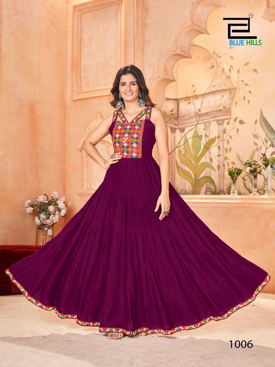 Ynf Heavy Rayon RIN125Ghumati Gowns Wholesale Embroidery Gowns Long Gowns Lace Gowns Manufacturer