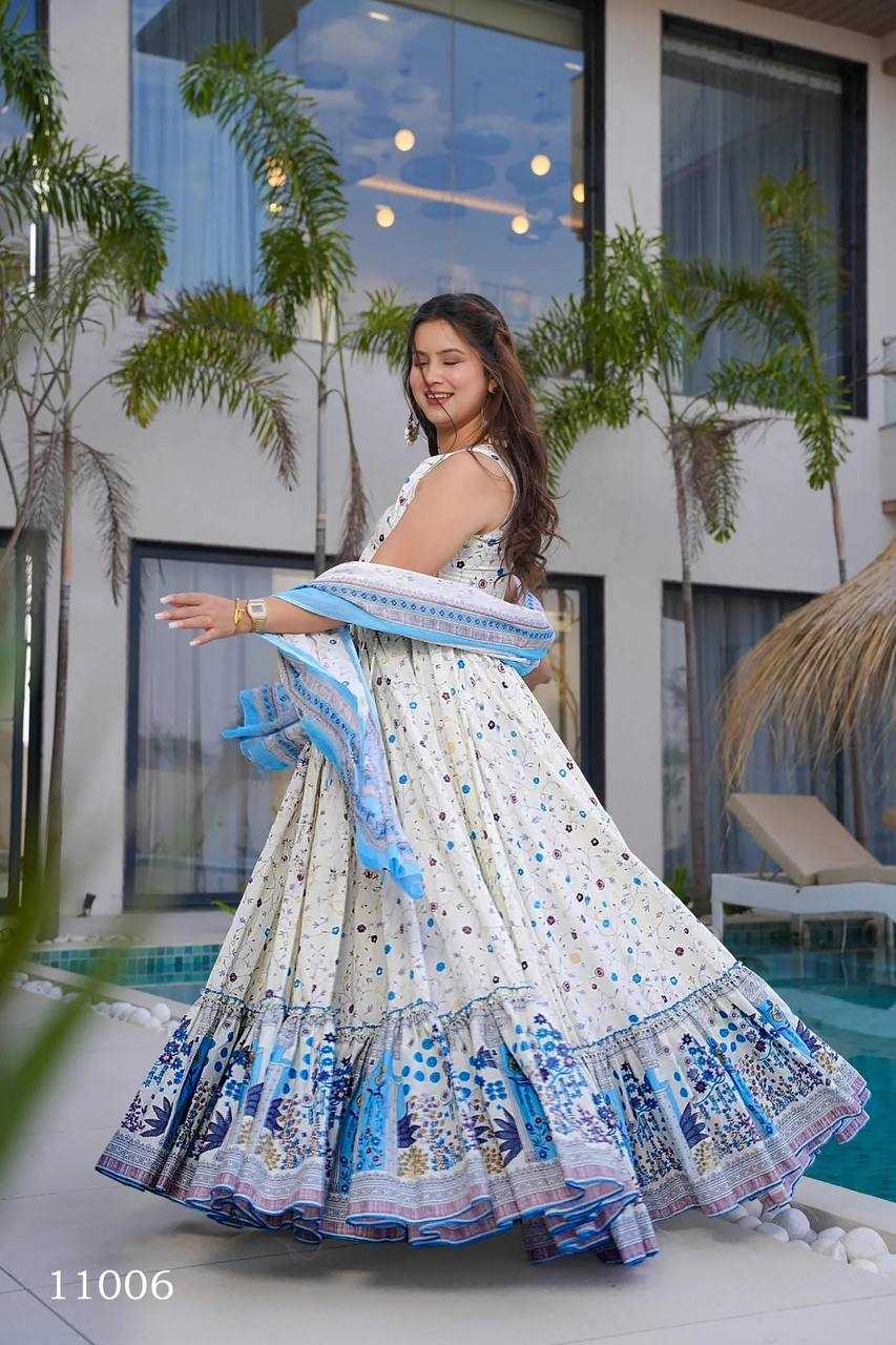 Ynf Heavy Rayon RIN131 11006 Gowns Wholesale Printed Gowns Anarkali Gown Gown With Dupatta Manufacturer