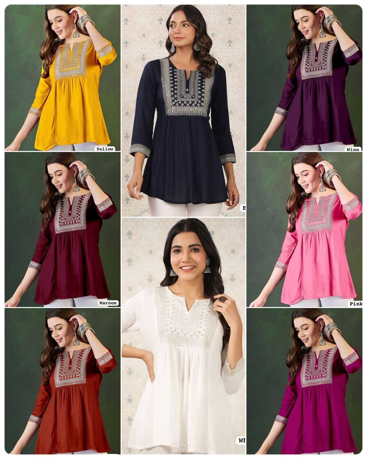 Ynf Heavy Rayon RIN190 Adaa Setwise Collections Wholesale Kurtis Catalogs Manufacturer